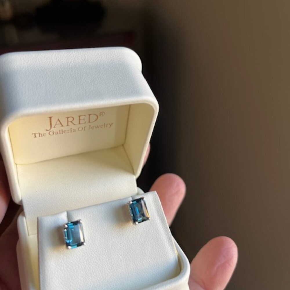 Blue Sapphire Stud Earrings